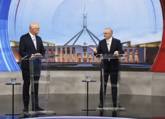 Leaders Debate; Image Source- 9News pool